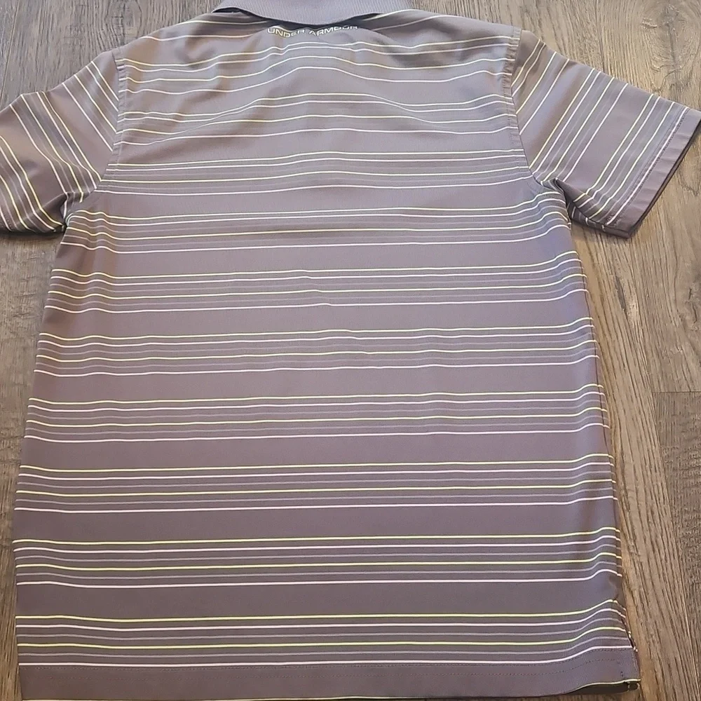 Under Armour Kids Gray Striped Polo Shirt